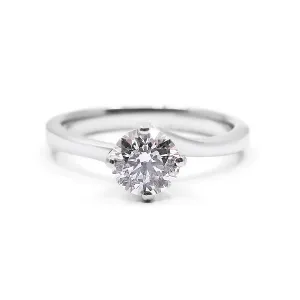 0.68ct Diamond Solitaire Ring | Pre-Loved | 18K White Gold