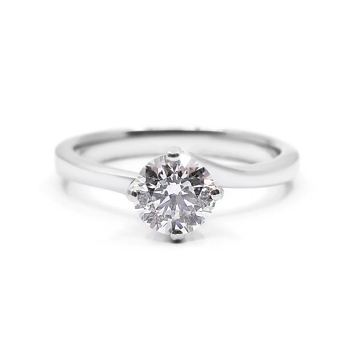 0.68ct Diamond Solitaire Ring | Pre-Loved | 18K White Gold