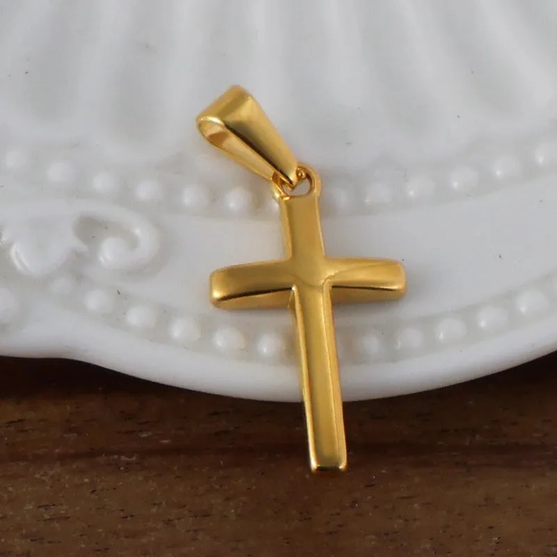 1 Piece 304 Stainless Steel 316 Stainless Steel  Cross Heart Shape Pendant