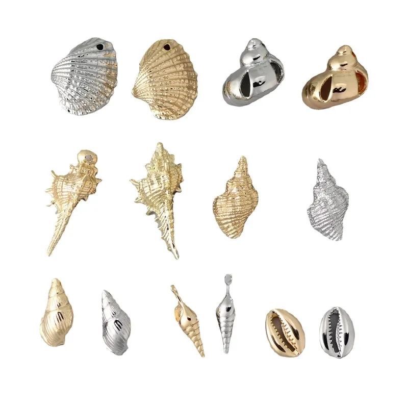 1 Piece Brass Conch Shell Pendant