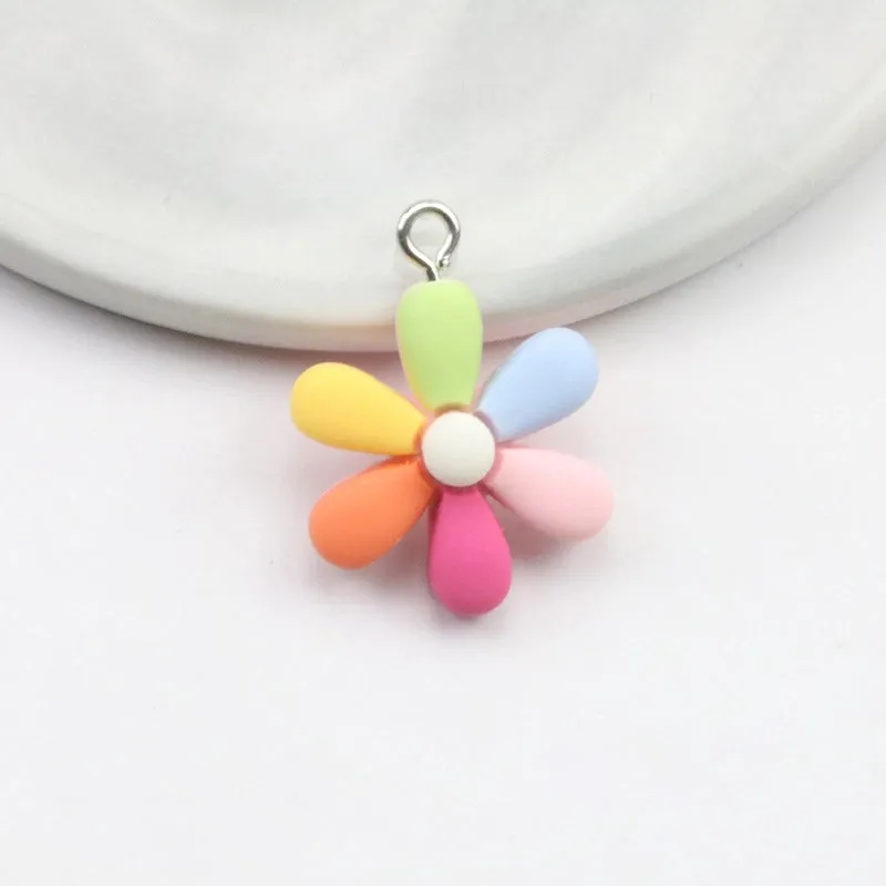 1 Piece Plastic Flower Pendant
