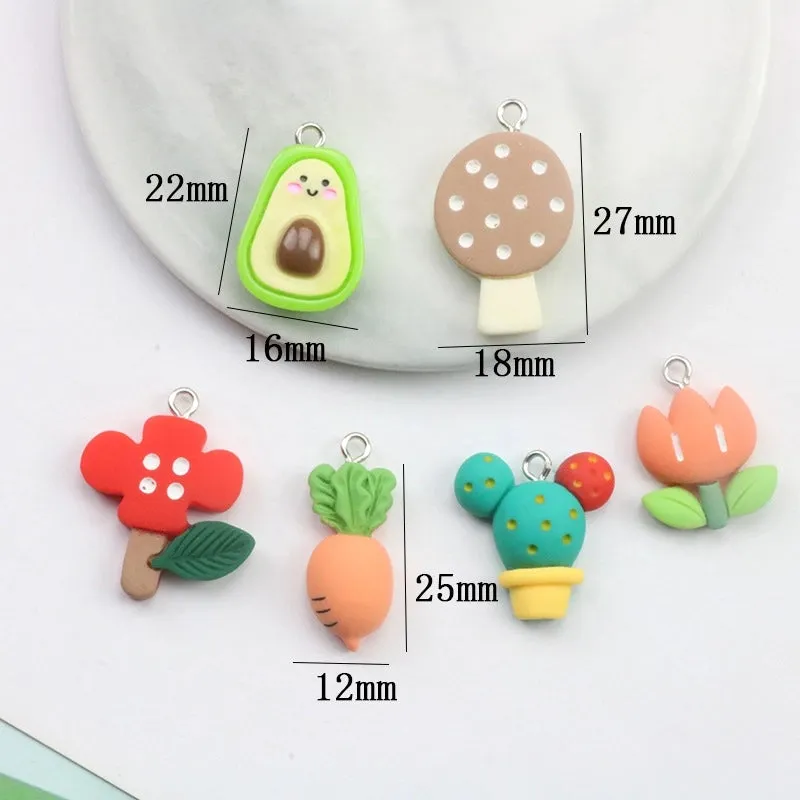 1 Piece Plastic Flower Pendant