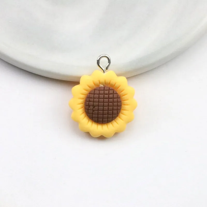 1 Piece Plastic Flower Pendant