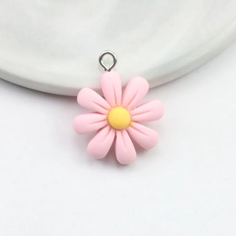 1 Piece Plastic Flower Pendant