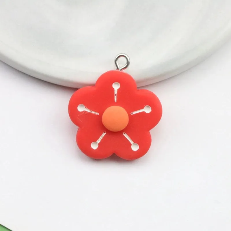 1 Piece Plastic Flower Pendant