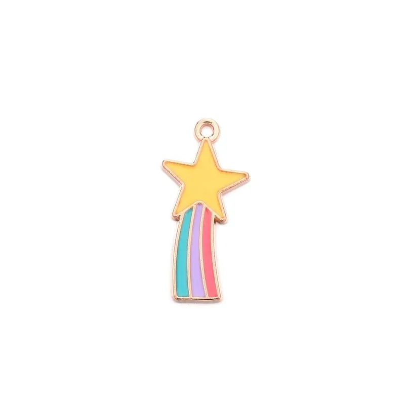 1 Piece Simple Style Clouds Rainbow Windmill Zinc Alloy Enamel Jewelry Accessories