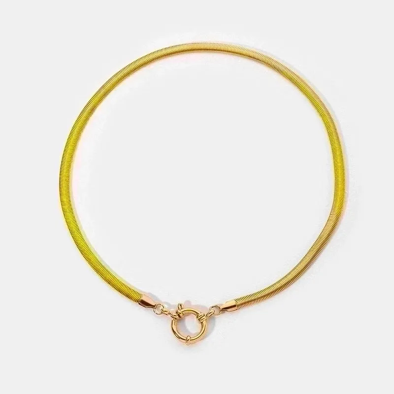 1 Piece Stainless Steel 18K Gold Plated Polished Pendant Chain