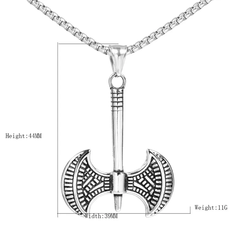 1 Piece Stainless Steel None None Axe Pendant