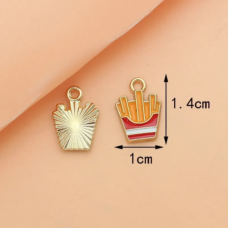 10 PCS/Package Alloy Color Block Pendant