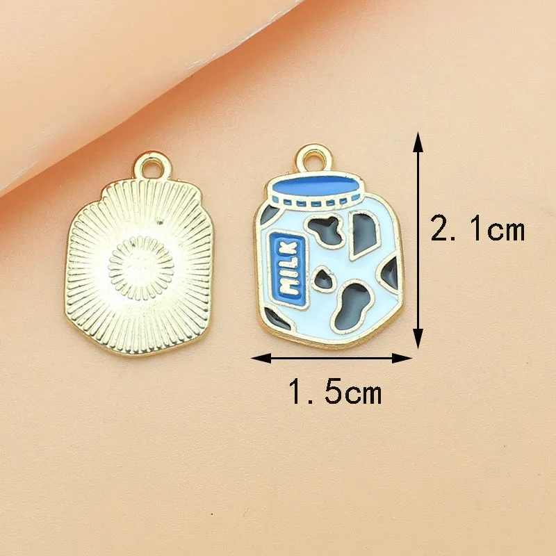 10 PCS/Package Alloy Color Block Pendant