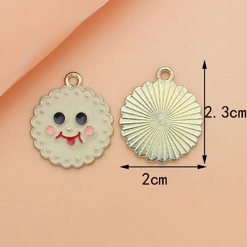 10 PCS/Package Alloy Color Block Pendant
