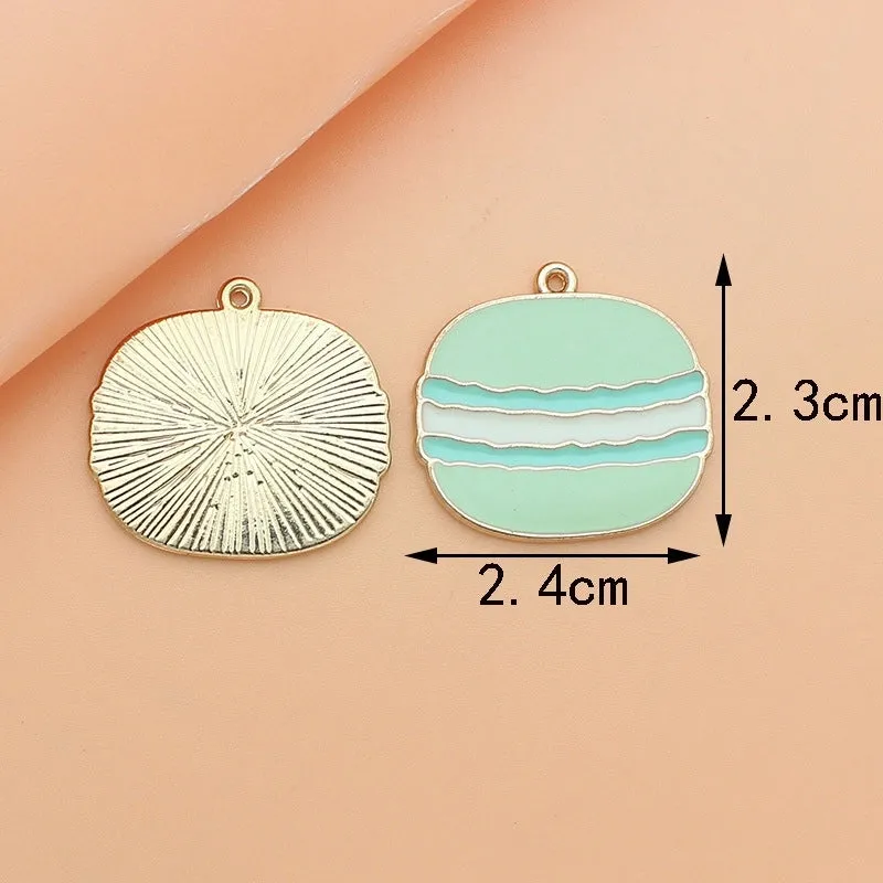 10 PCS/Package Alloy Color Block Pendant