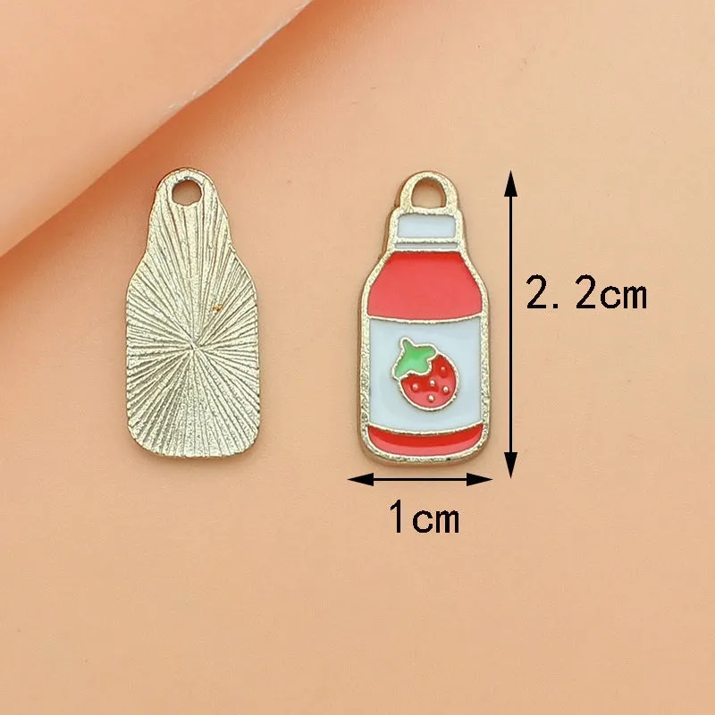10 PCS/Package Alloy Color Block Pendant