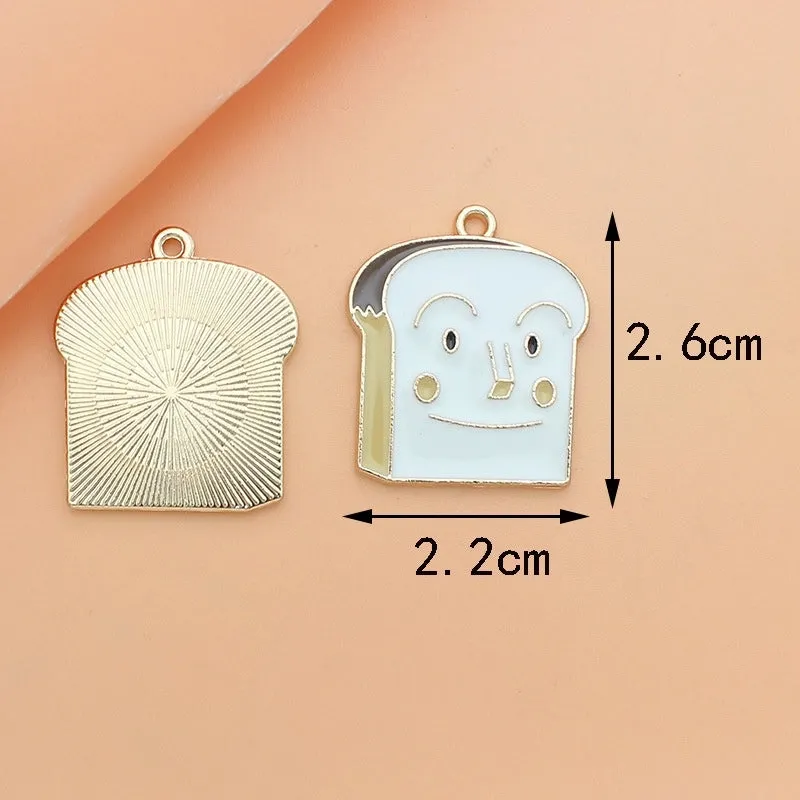 10 PCS/Package Alloy Color Block Pendant