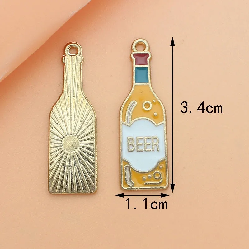 10 PCS/Package Alloy Color Block Pendant