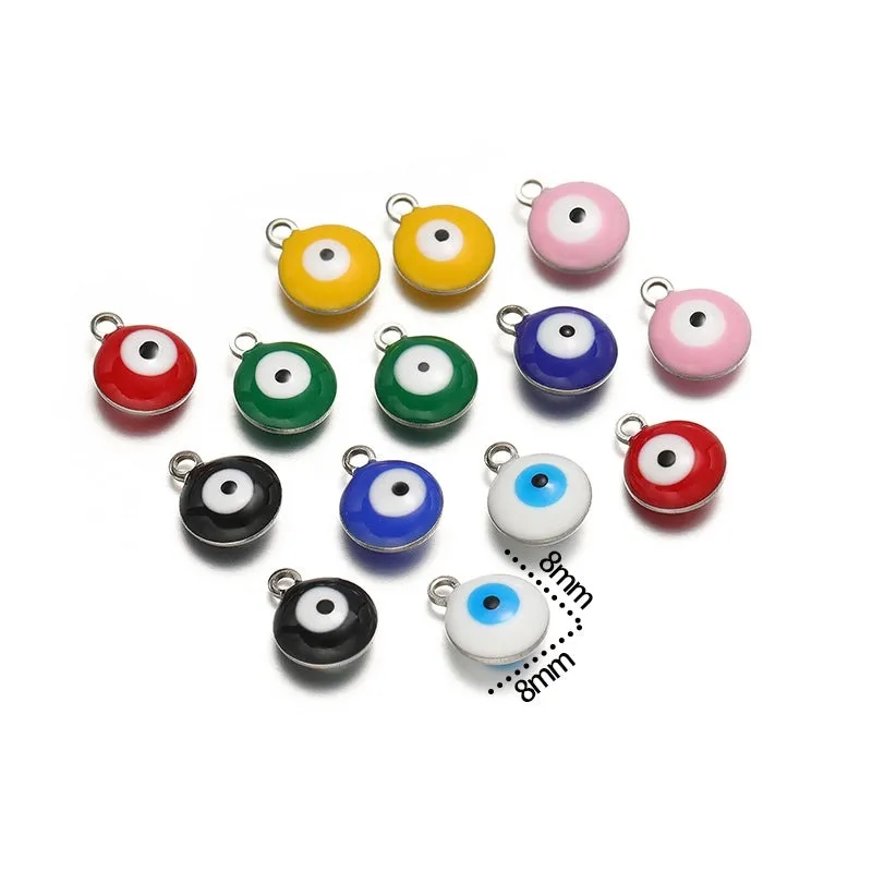 20 PCS/Package 304 Stainless Steel Devil's Eye Pendant