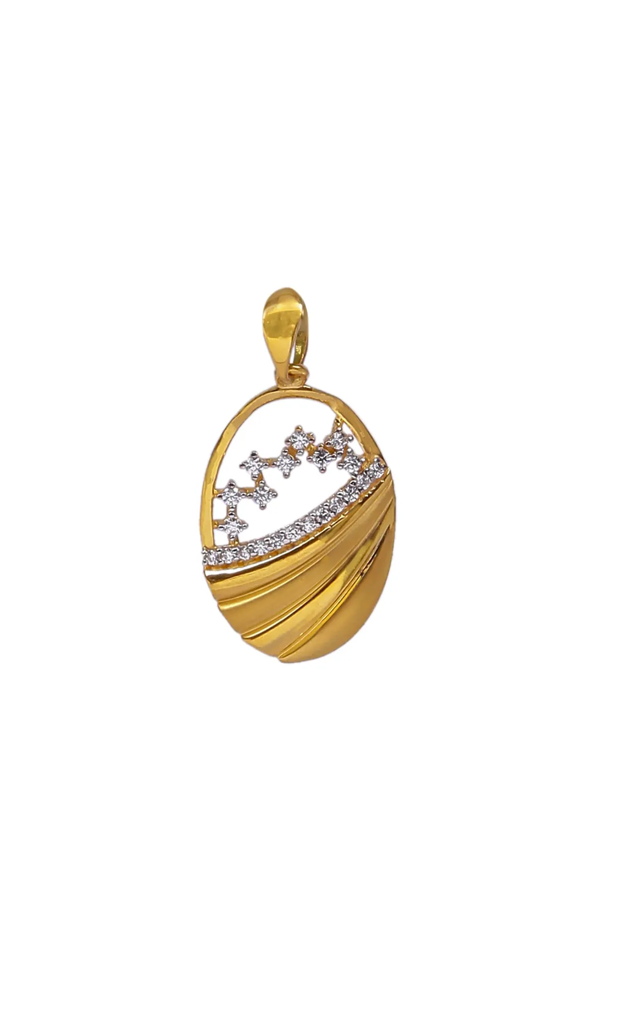 22 KT Designer Gold  Round Pendant Set (D139)