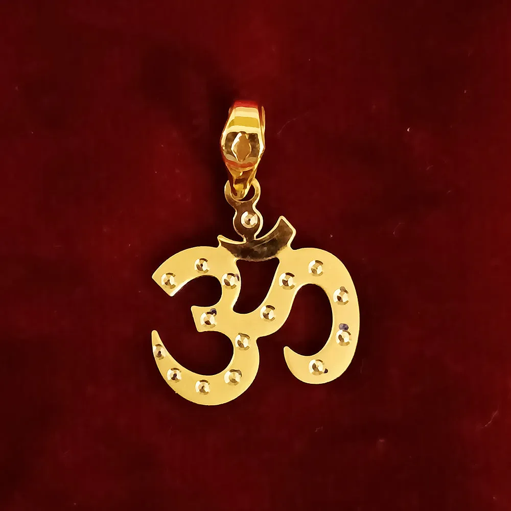 22 KT Gold Unisex Divinely Blessed Om Pendant (D26)