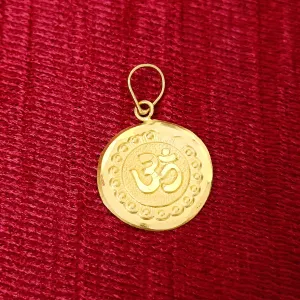 22 KT Gold Unisex Divinely Blessed Om Pendant (D39)