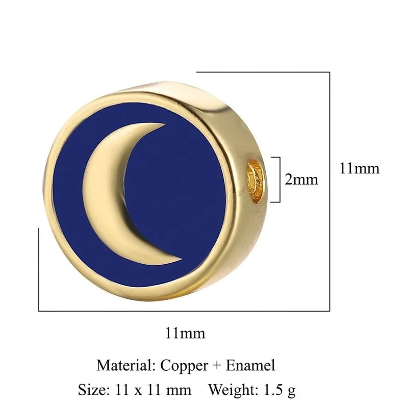 3 Pieces Copper Zircon 18K Gold Plated Cross