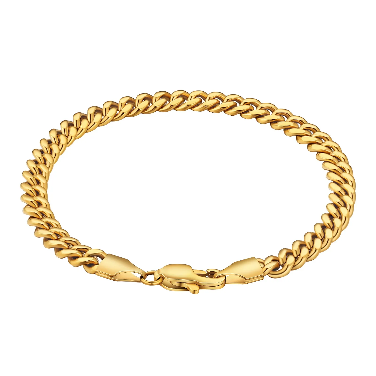 3mm/5mm Unisex Stainless Steel Rope/Cuban/Figaro Bracelet
