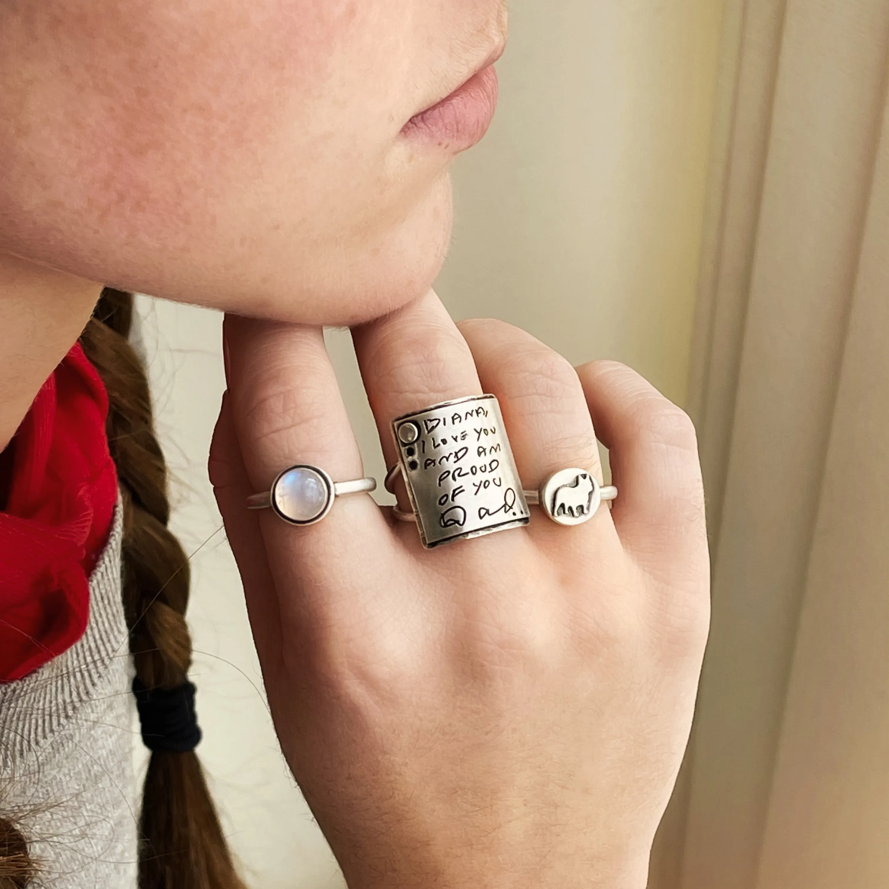 About Me Sterling Silver Ring
