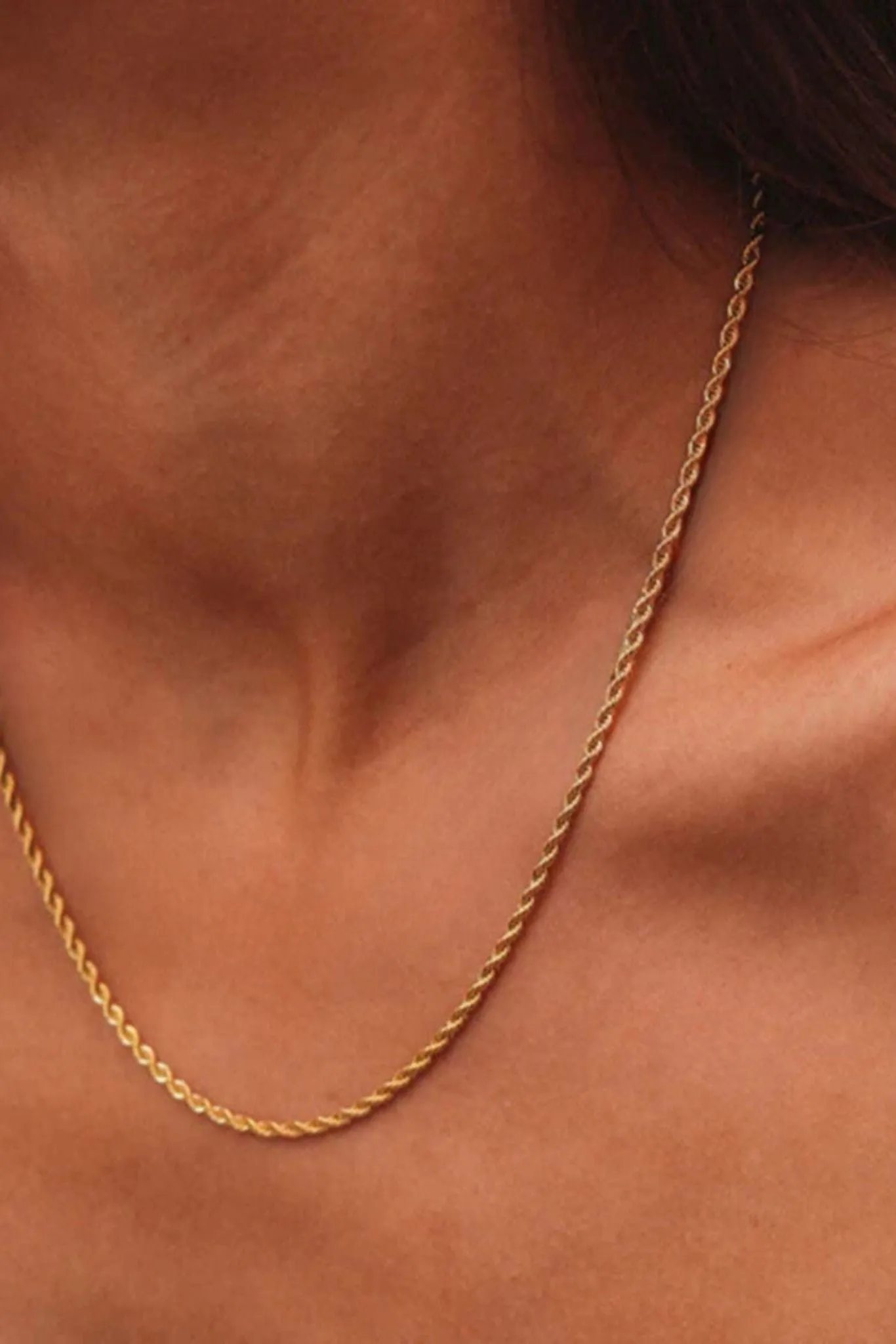 Alaia Herringbone Rope Chain Necklace