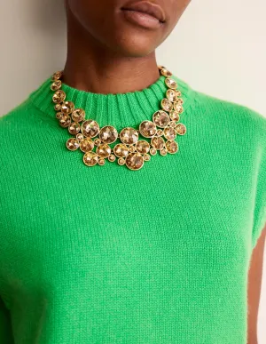 Andrea Jewel-Cluster Necklace-Gold