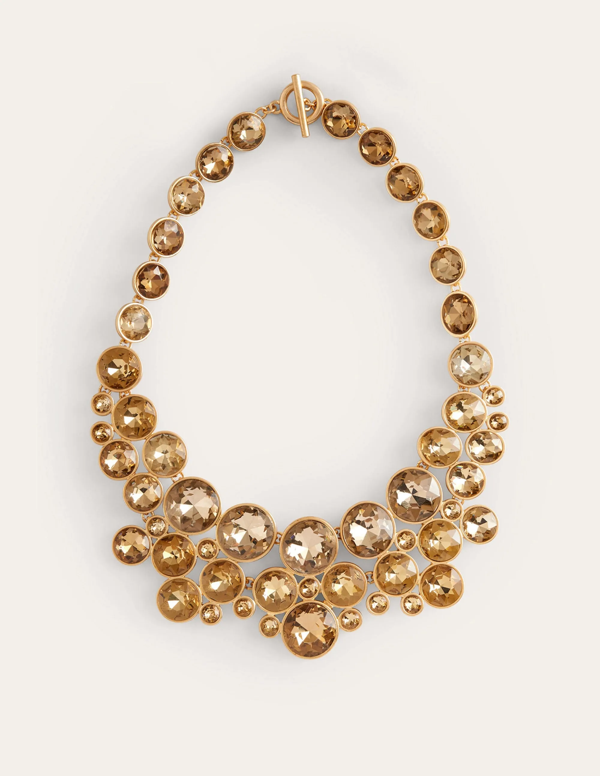 Andrea Jewel-Cluster Necklace-Gold