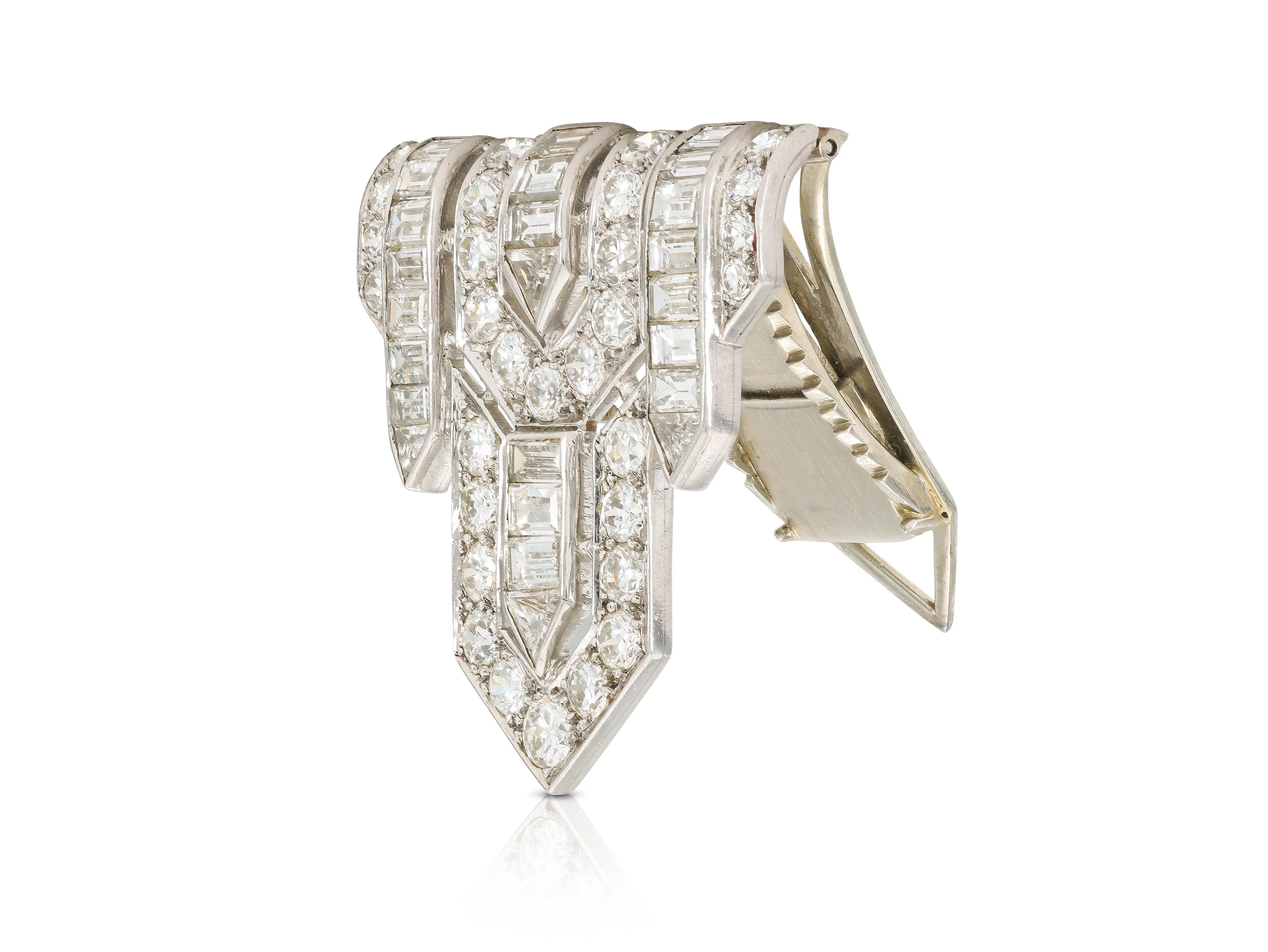 Art Deco 1930s 7.00 Carat Diamond Clip