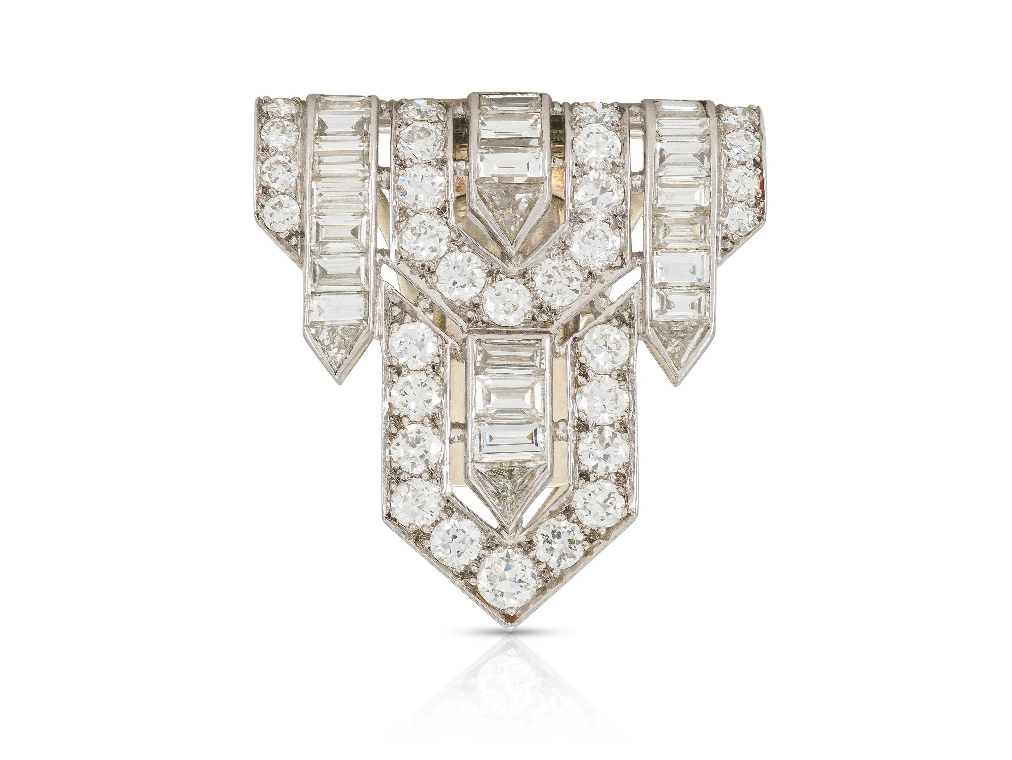 Art Deco 1930s 7.00 Carat Diamond Clip