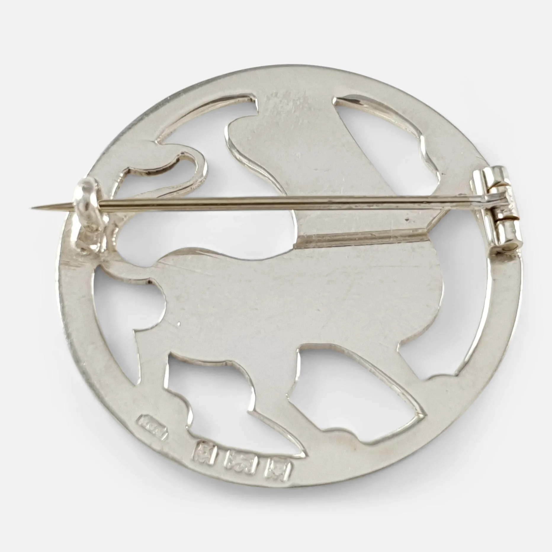 Art Deco Sterling Silver Lion Brooch - H.G. Murphy - 1933