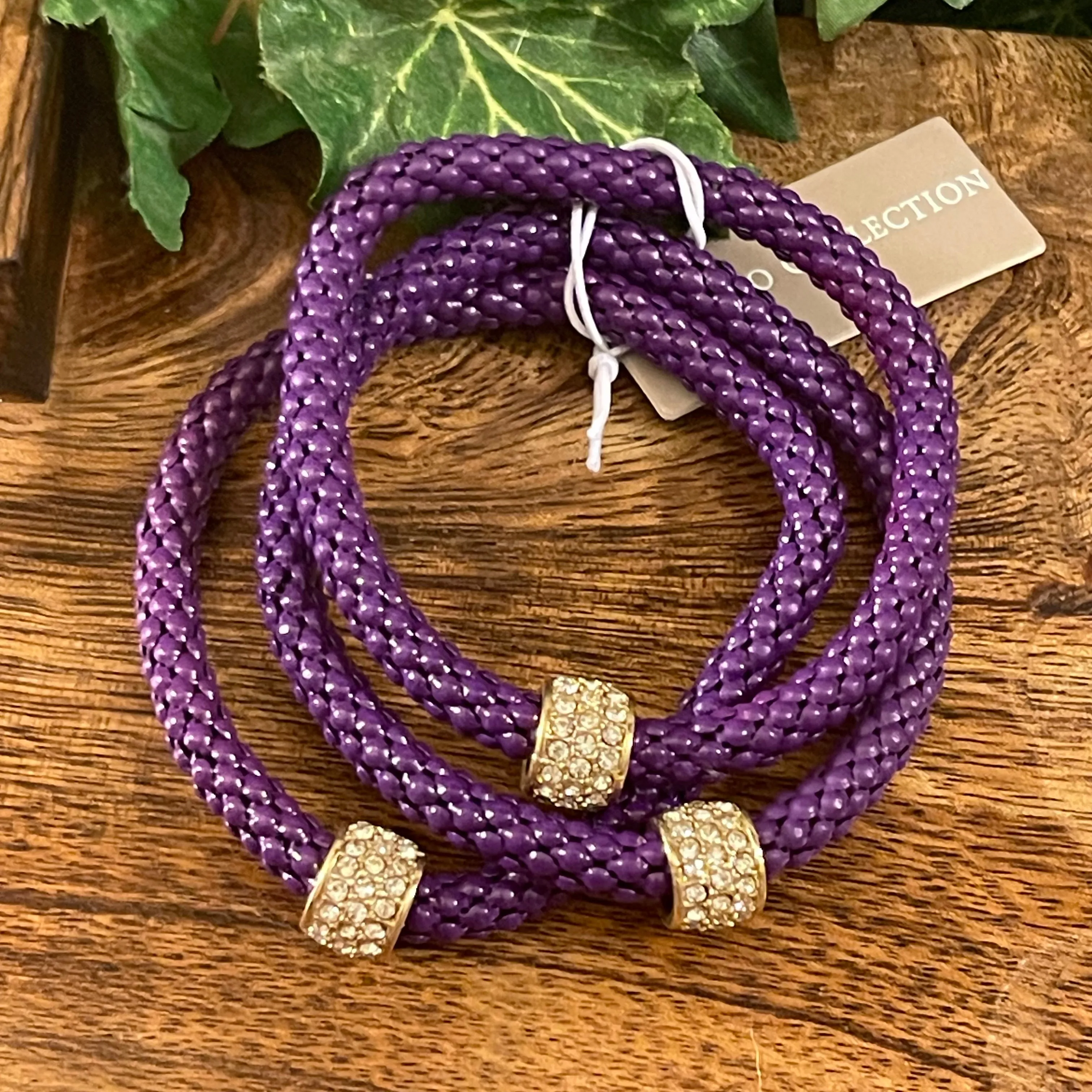 Cable Braid Hoop with Pave Station Earrings or Bracelet Set