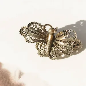 Cannetille Filigree Butterfly Pin