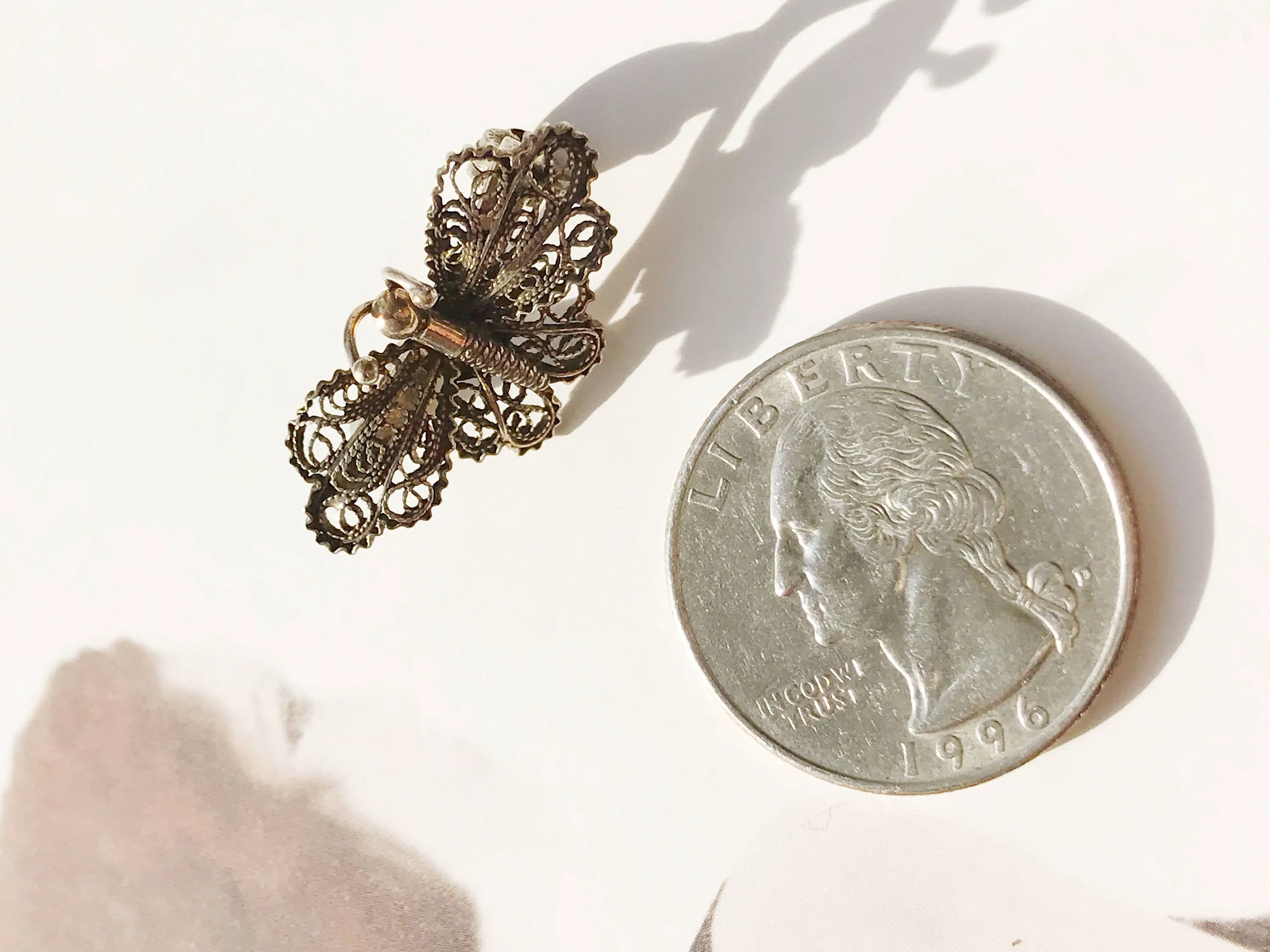 Cannetille Filigree Butterfly Pin