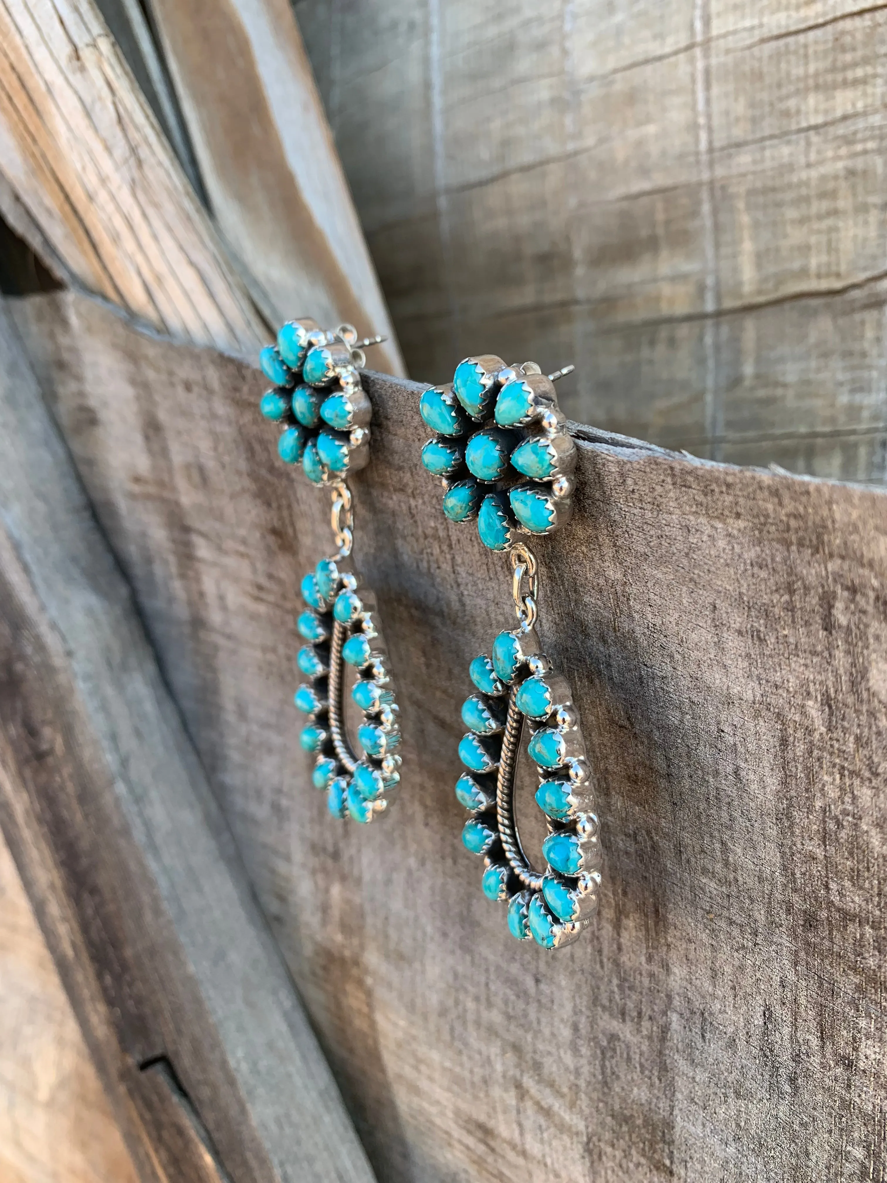 Cluster Turquoise Post earrings