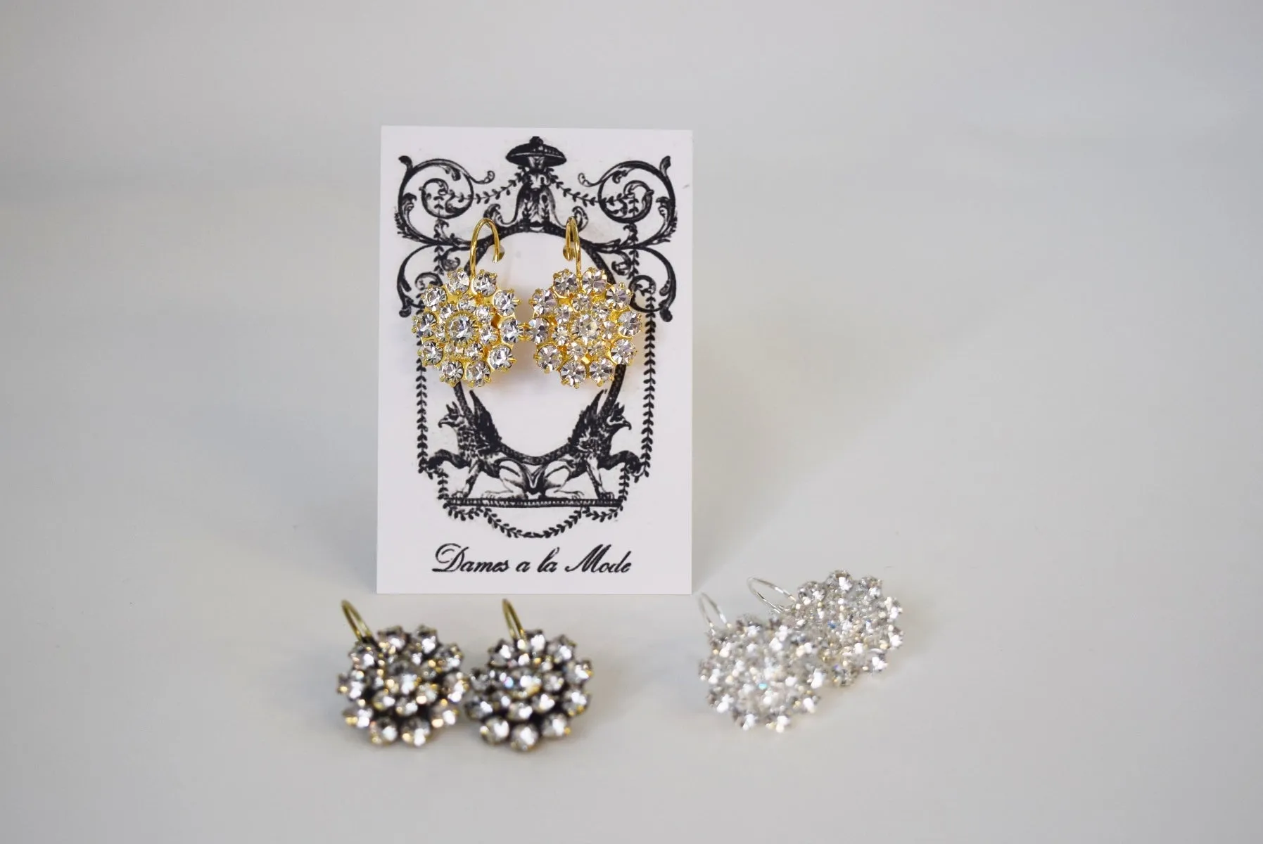 Crystal Cluster Earrings