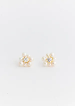 Earrings With Freshwater Pearls And Cubic Zirconia