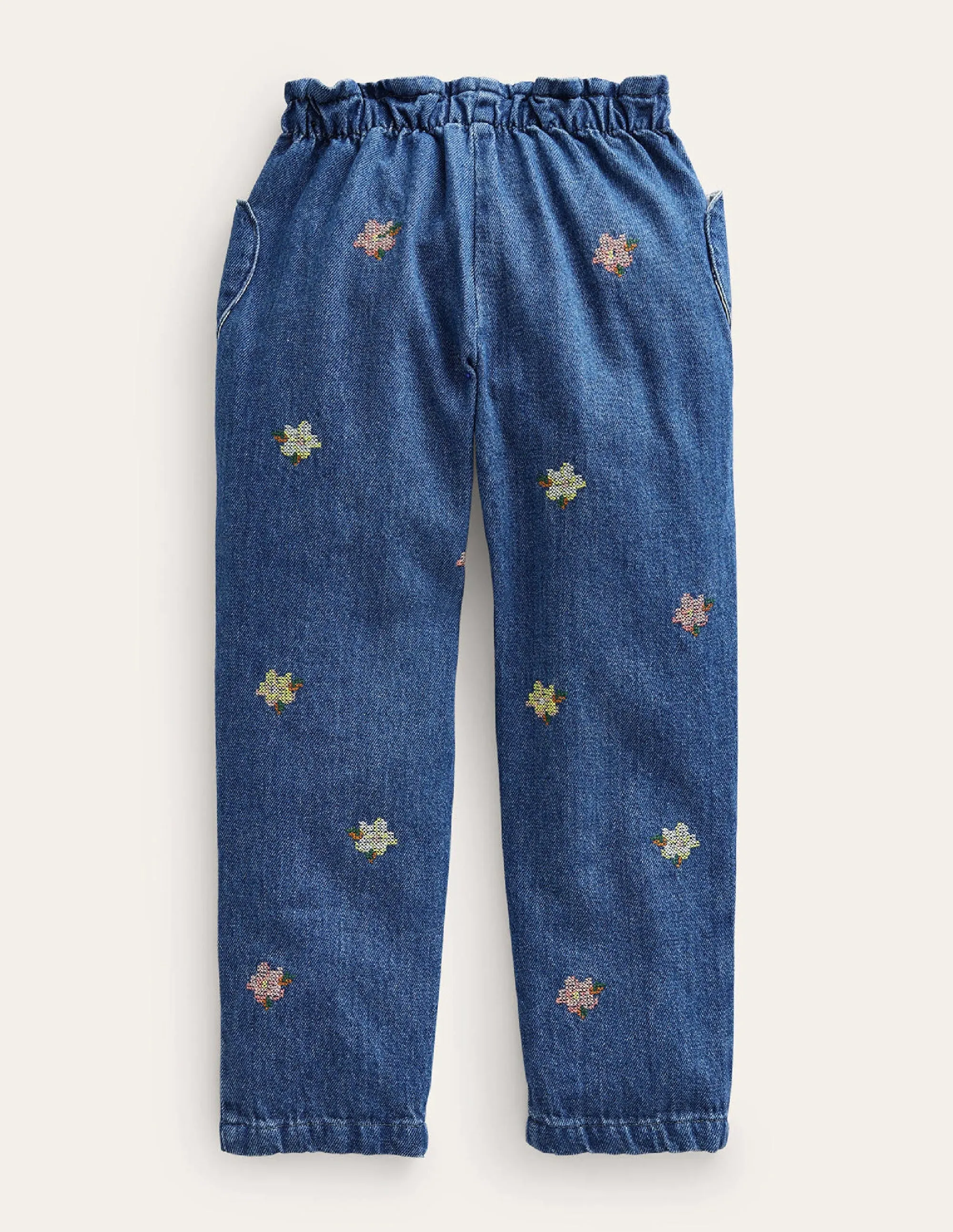 Embroidered Pull-on Trouser-Mid Vintage Embroidery