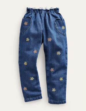 Embroidered Pull-on Trouser-Mid Vintage Embroidery