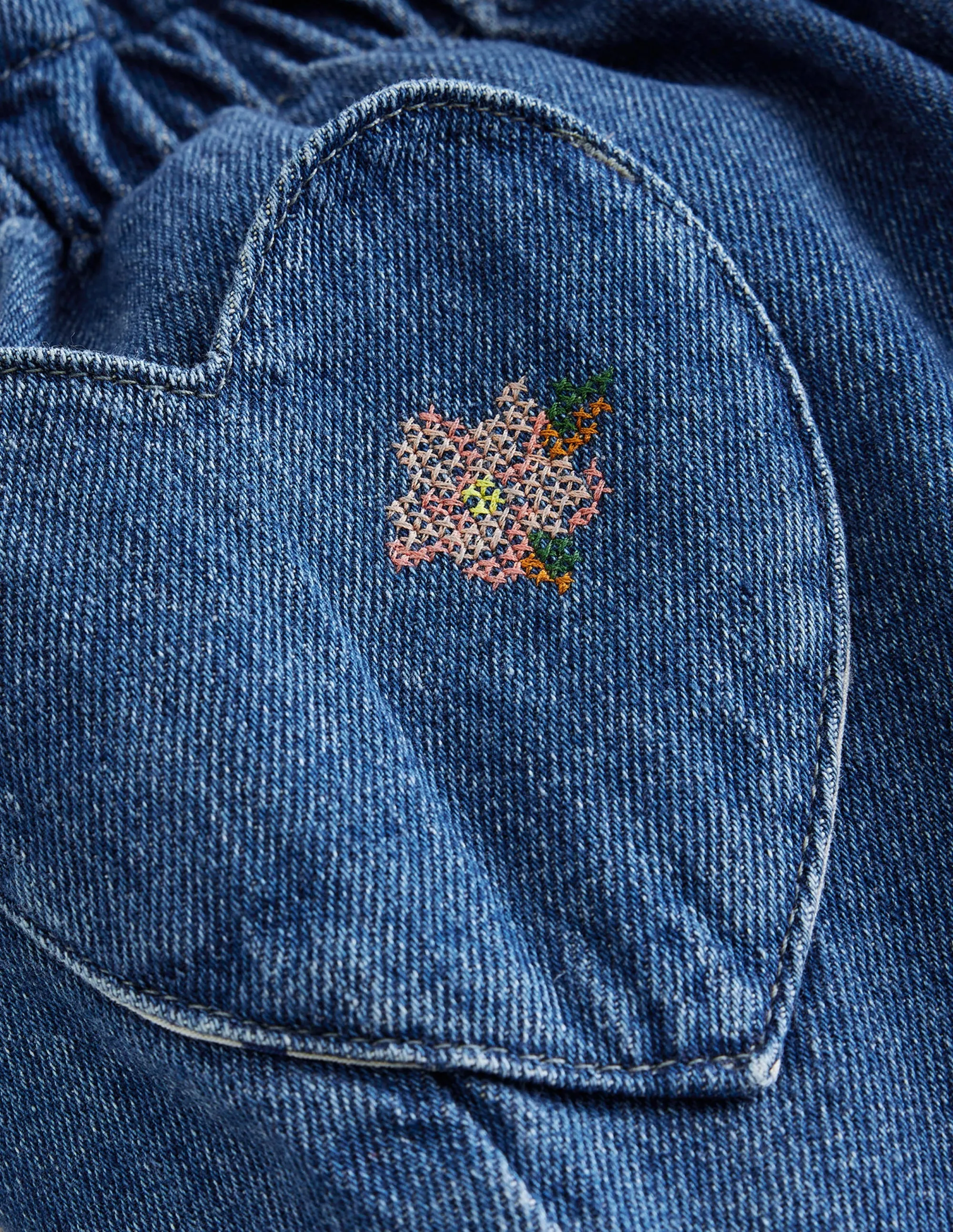 Embroidered Pull-on Trouser-Mid Vintage Embroidery