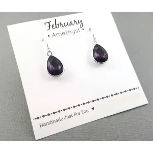 February Birthstone Earrings