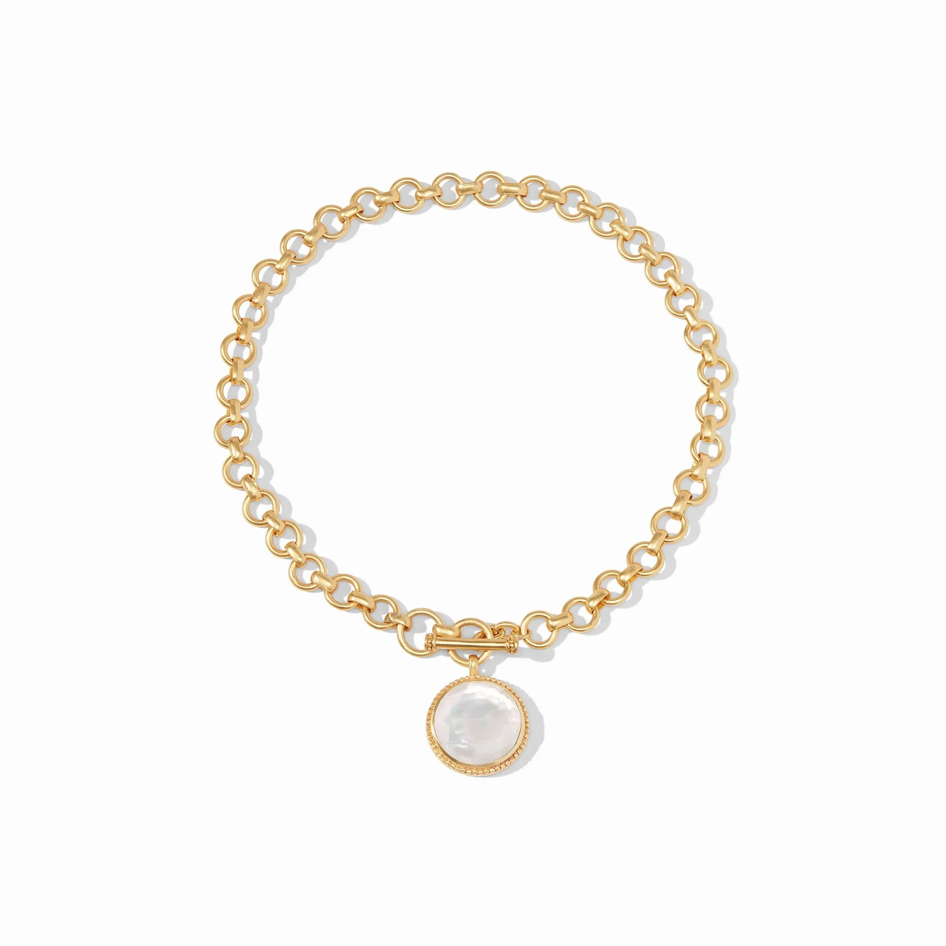 Flora Statement Necklace Iridescent Clear Crystal