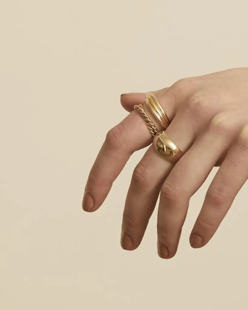 Gold Double Twist Ring