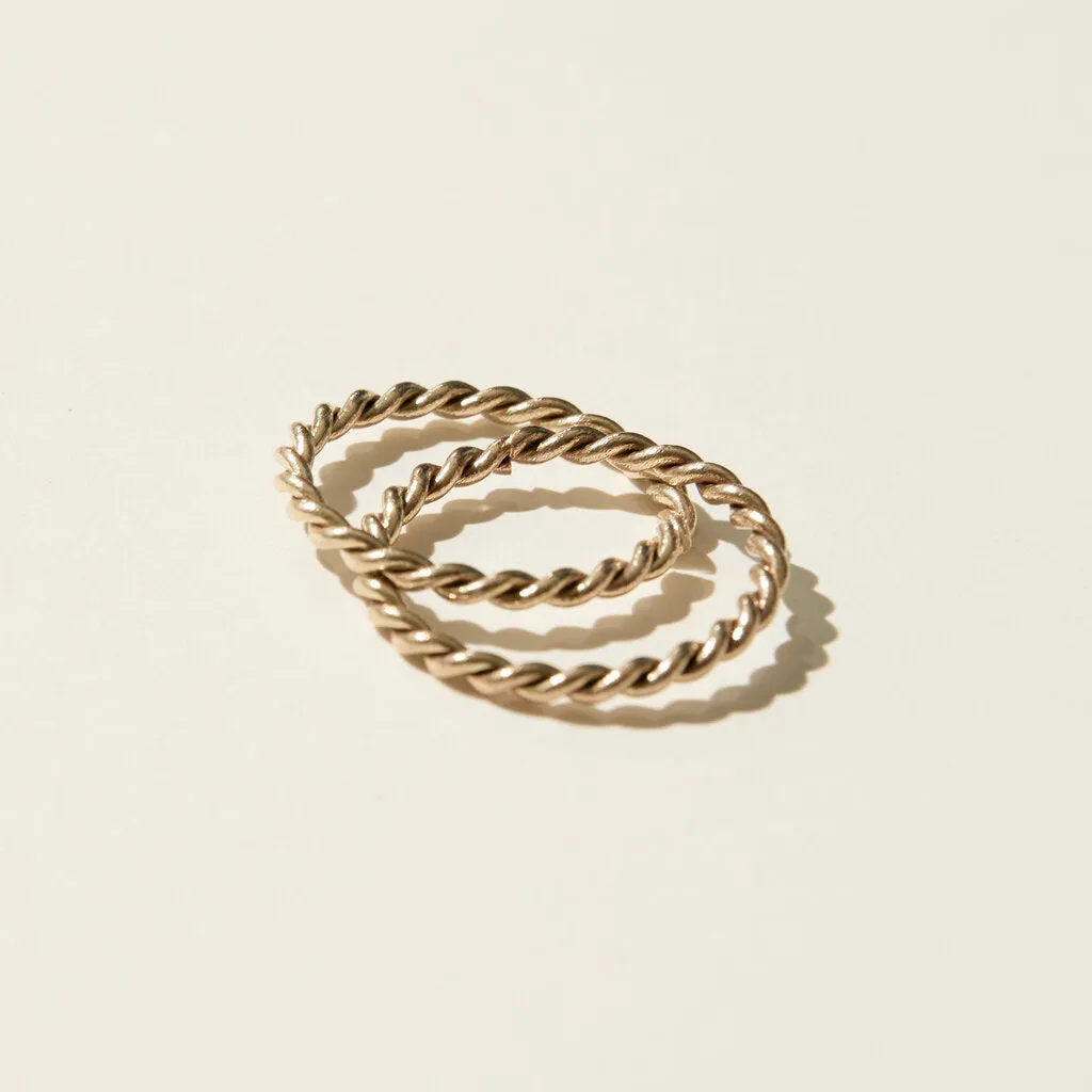 Gold Double Twist Ring