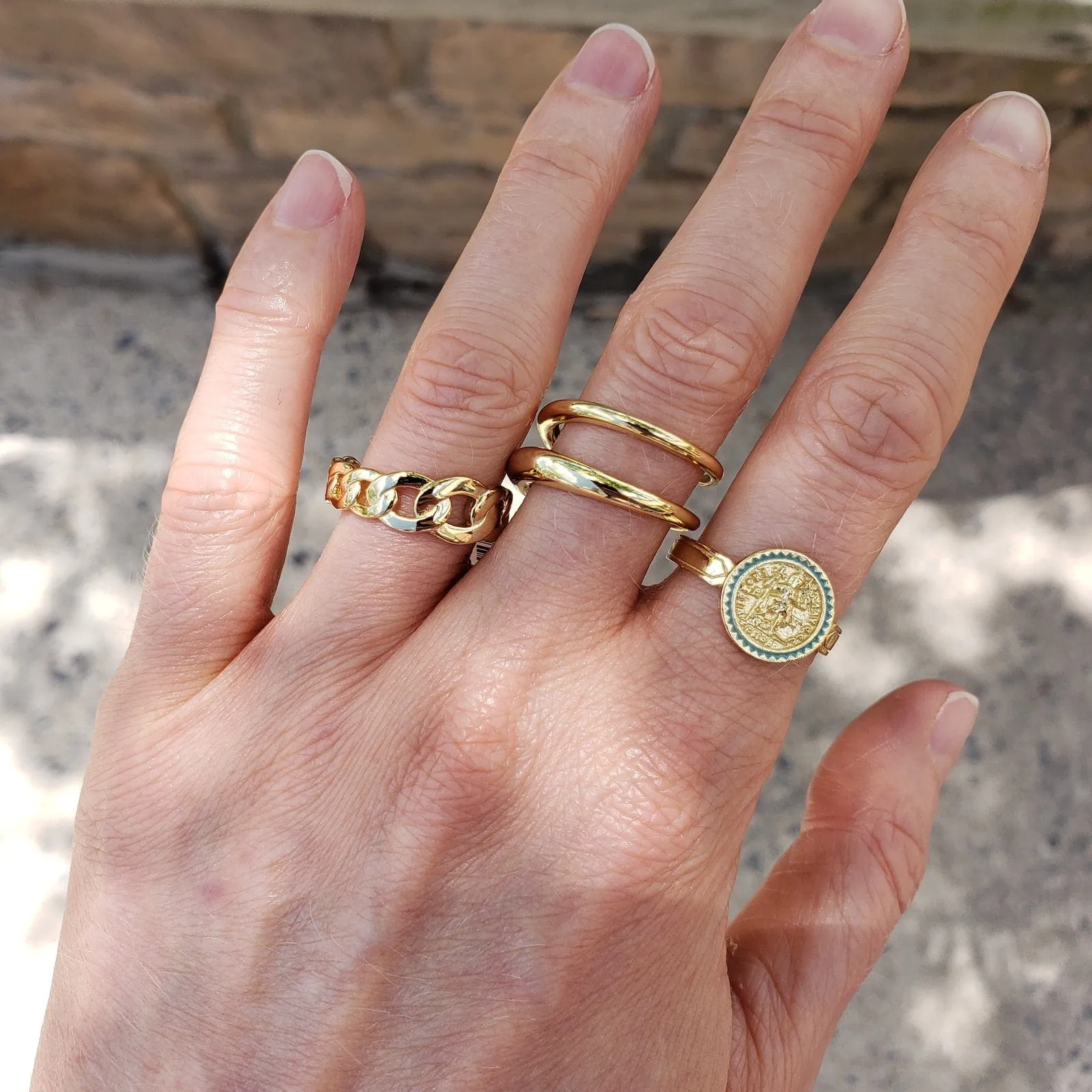 Gold Luxe Twist Adjustable Ring