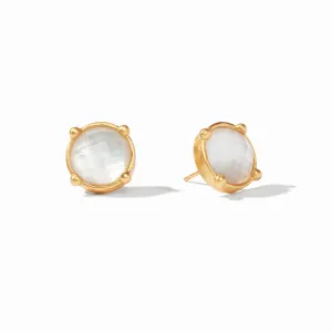 Honey Stud Iridescent Clear Crystal