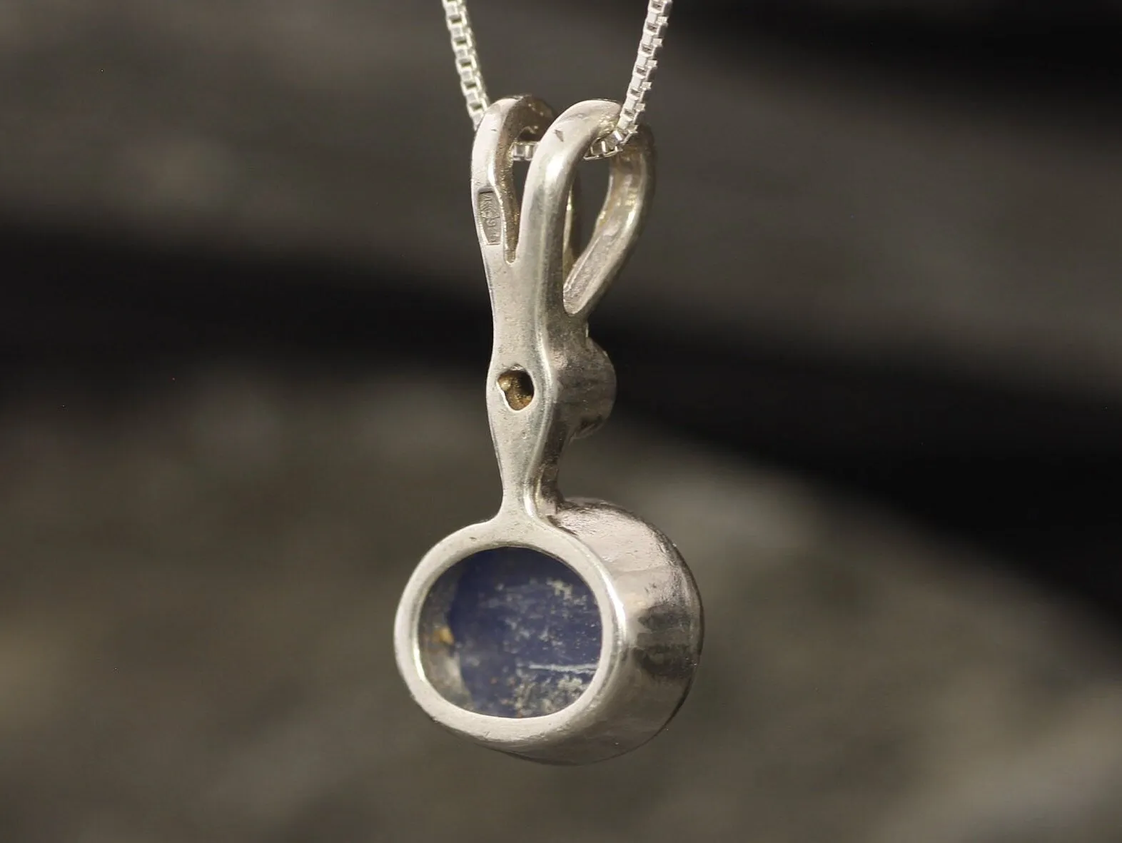 Kyanite Necklace - Two Stone Pendant - Blue Statement Necklace