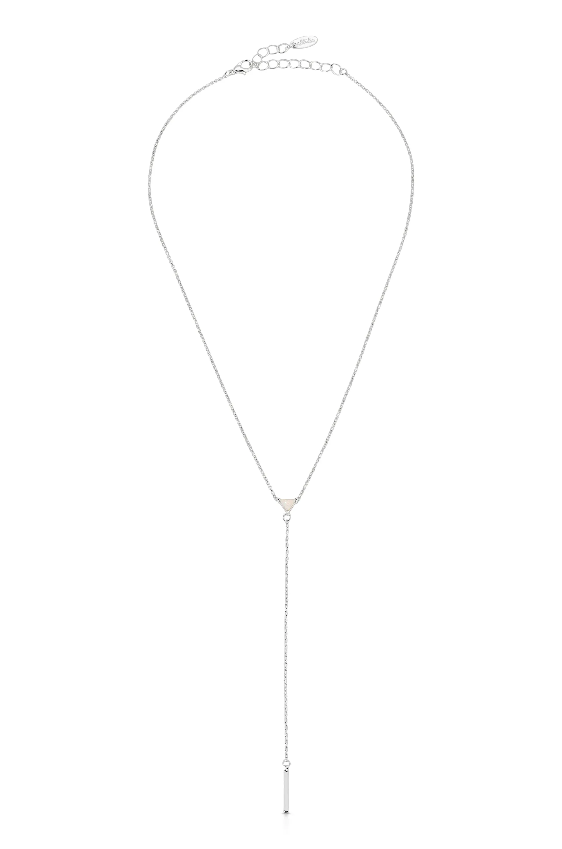Layered Opal Lariat Necklace Set of 3
