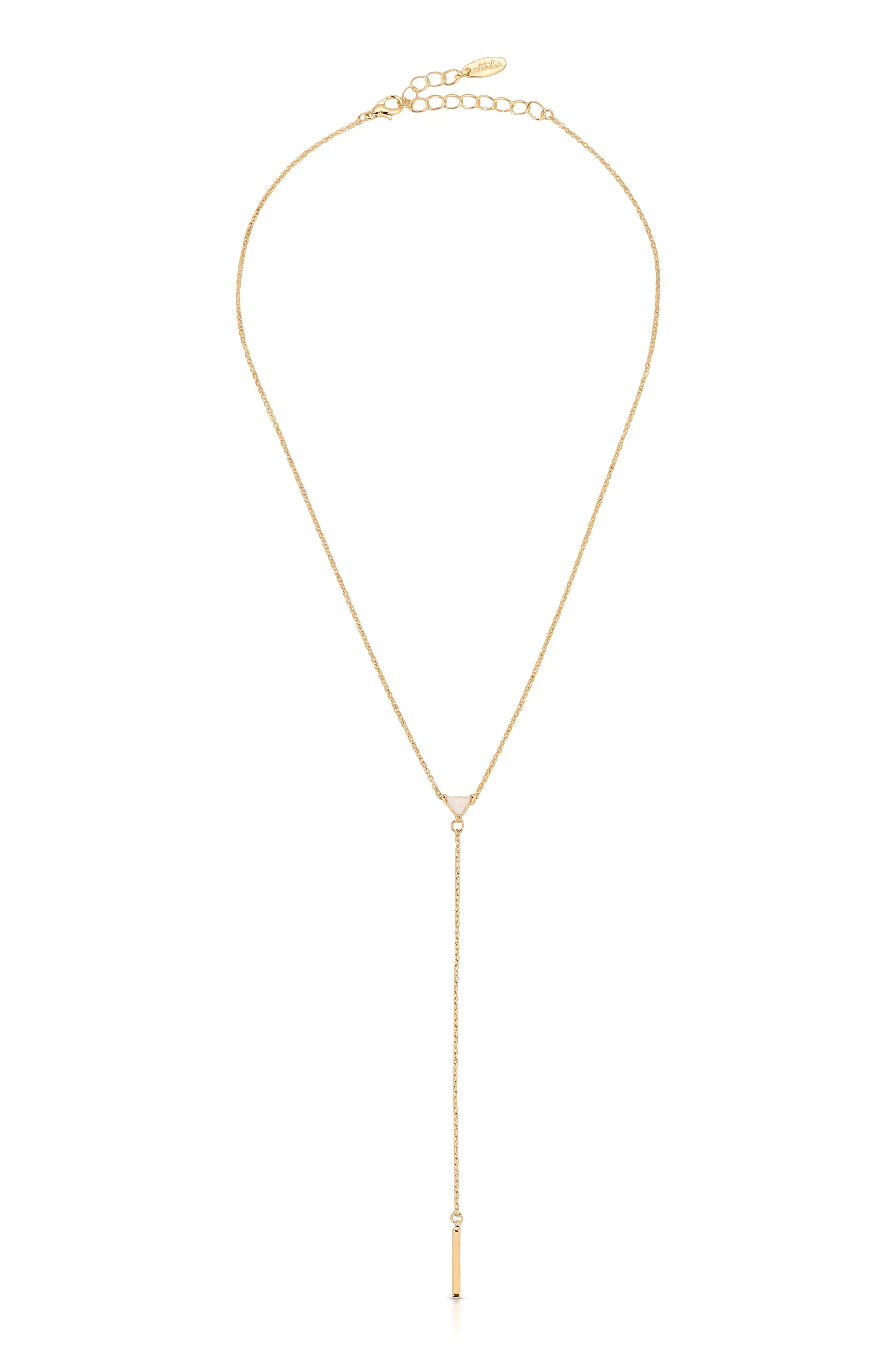 Layered Opal Lariat Necklace Set of 3